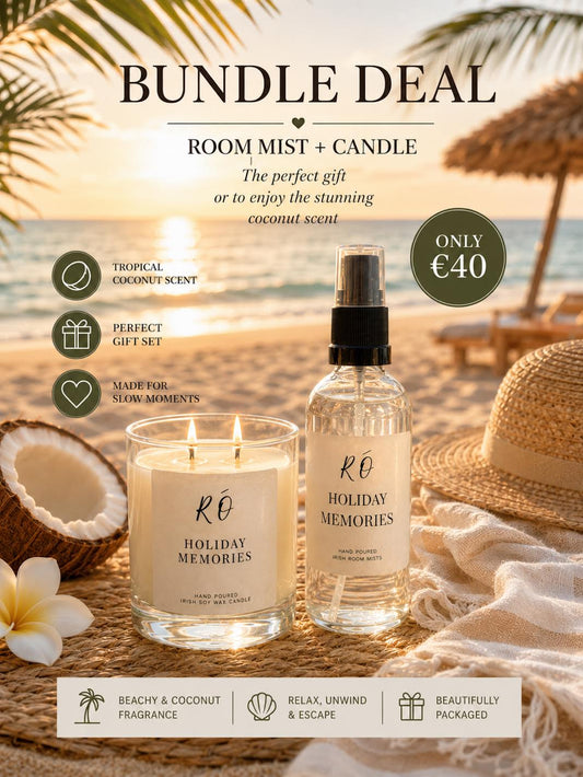 🌴 Holiday Memories Bundle – Full Size Candle & Room Mist